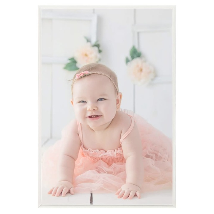 Rama foto vidaXL, MDF, 21 x 29.7 cm, Argintiu, 332172