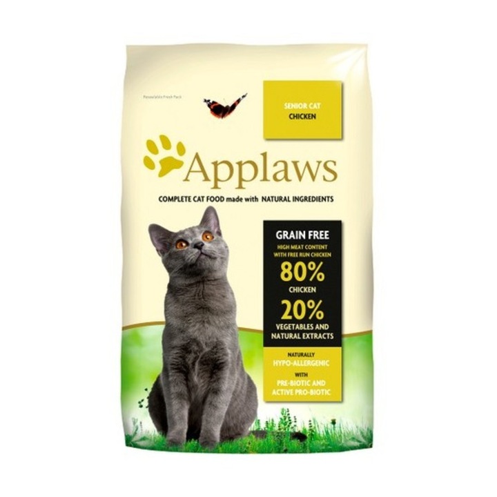 hrana uscata pentru pisici applaws cat senior cu pui 2 kg imagen 0_2_6