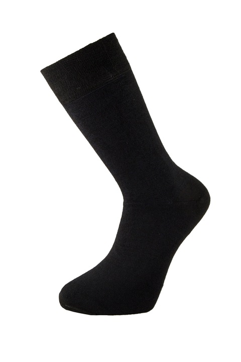 Sosete barbati din lana si fibre de bambus, Newtone, W18, Fara cusatura, Negru, 41-44 EU