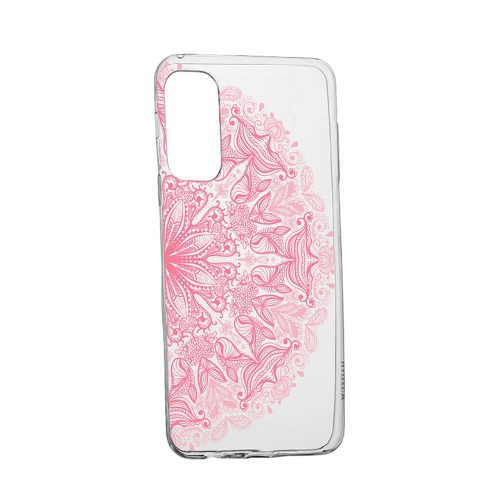 Силиконов калъф Unique за Vivo Y20S, Lace Pink, Transparent TR 21