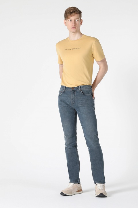 COLIN'S, Mosott hatású farmernadrág, Sötétkék