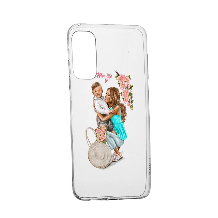 Силиконов калъф Unique за Vivo X60 Pro, Mom Life With a Boy, Transparent TR 559