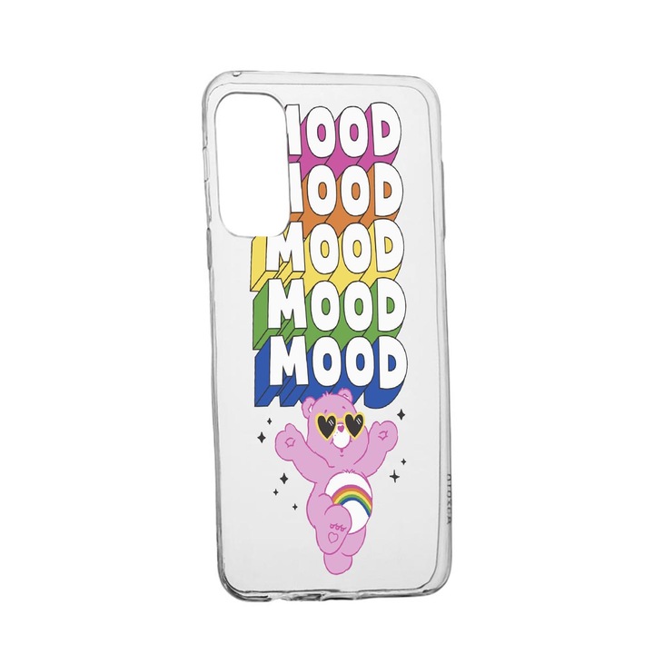Силиконов калъф Unique за Vivo X60 Pro, Mood - Pink Bear, Transparent TR 599