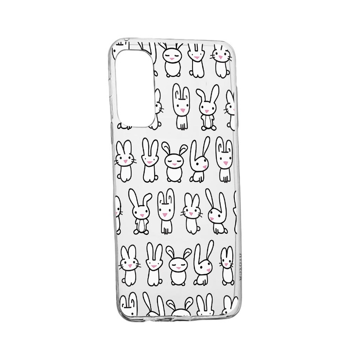 Силиконов калъф Unique за Realme V13 5G, Rabbits, Transparent TR 691