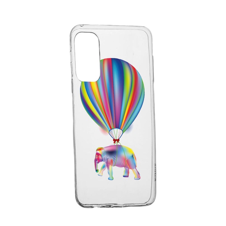 Силиконов калъф Unique за Realme V13 5G, Rainbow Elefant, Transparent TR 767