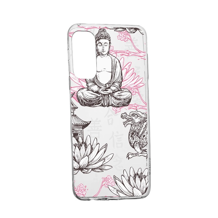 Силиконов калъф Unique за Oppo Reno5 Z 5G, Buddha, Transparent TR 768