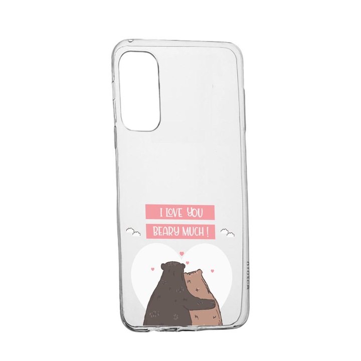 Силиконов калъф Unique за Realme V13 5G, I Love U Beary Much!, Transparent TR 766