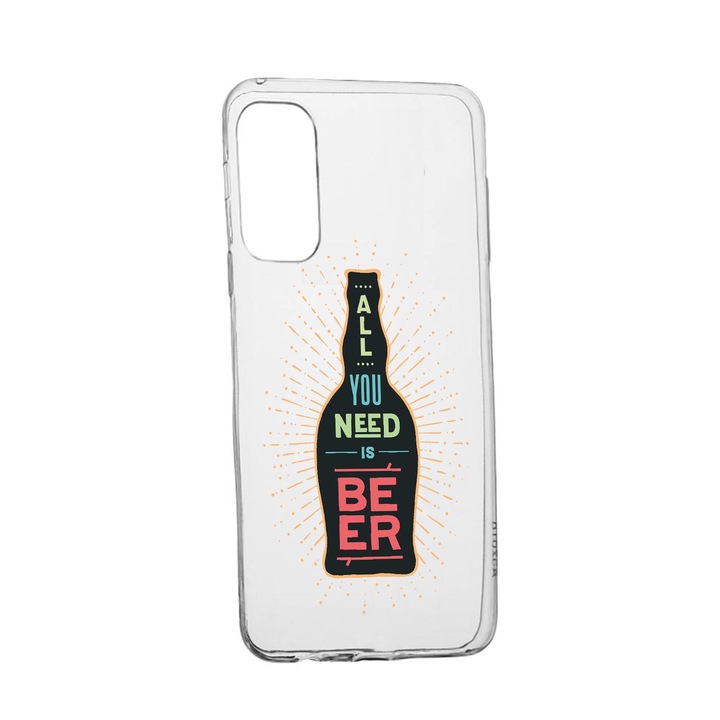 Силиконов калъф Unique за Realme V13 5G, All You Need Is Beer, Transparent TR 790