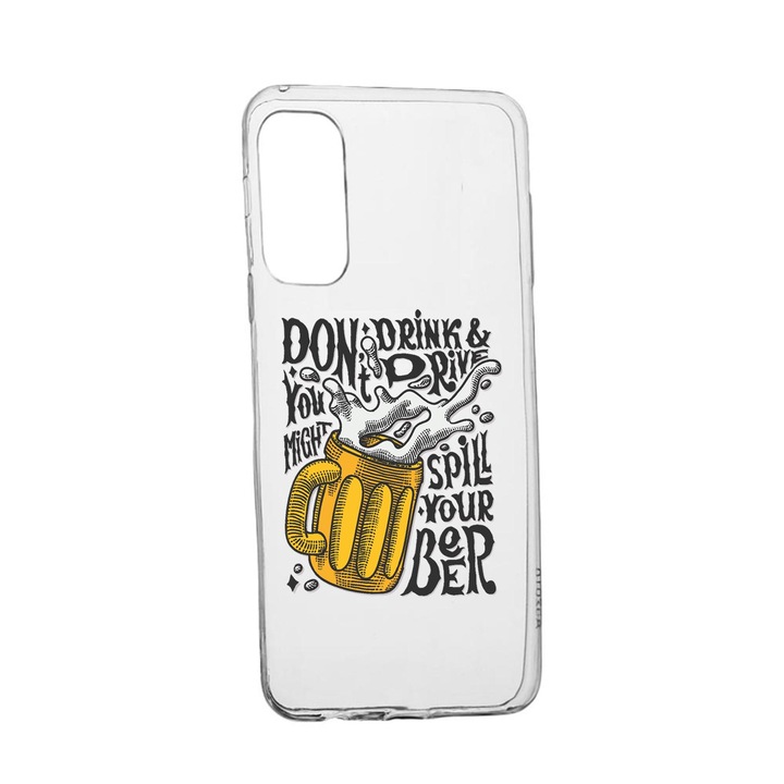 Силиконов калъф Unique за Realme V13 5G, Don't Drink And Drive, Transparent TR 796