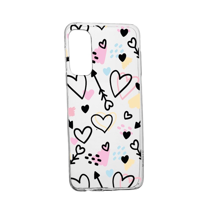 Силиконов калъф Unique за Realme V13 5G, Love Symbols, Transparent TR 764