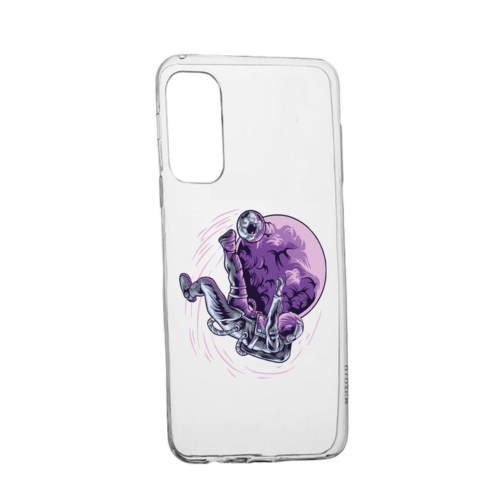 Силиконов калъф Unique за Realme V13 5G, Astronaut Football, Transparent TR 833