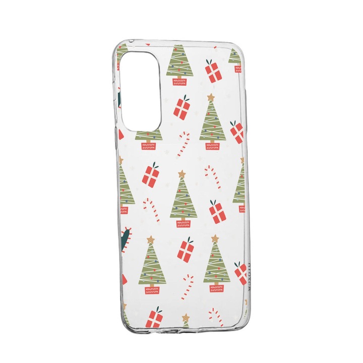 Szilikon tok Motorola Moto G200 5G-vel kompatibilis, karácsonyi mintás, kopásálló, 873