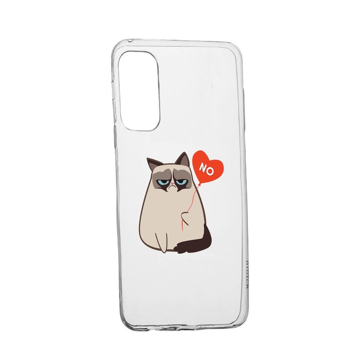 Силиконов калъф Unique за Oppo Reno5 Z 5G, Meme - Grumpy Says No, Transparent TR 657