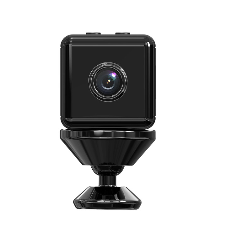 Mini camera WI-FI, 1080p, HD, Senzor de miscare, Mod noapte, Negru