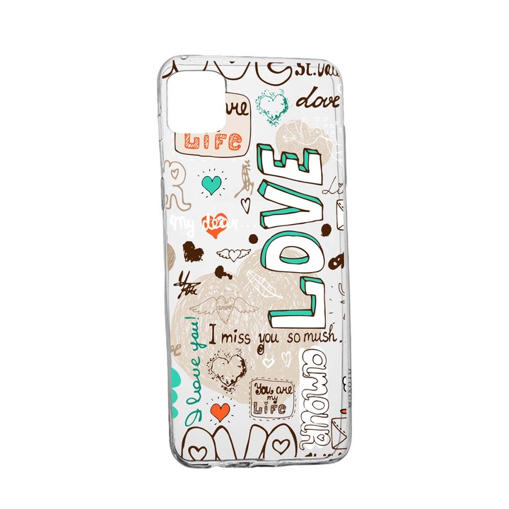 Силиконов калъф, съвместим с Xiaomi 11 Lite 5G NE, Love, устойчивост на износване, противоплъзгащ се, 25