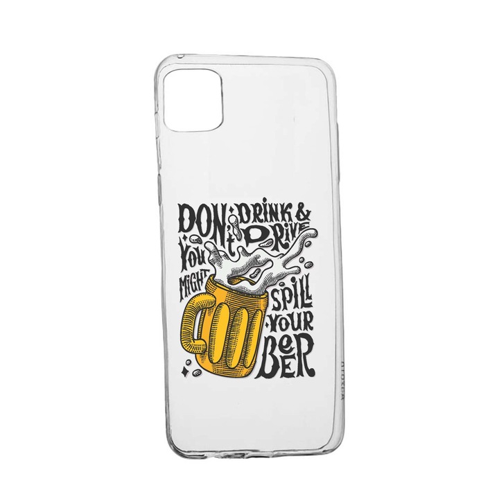 Силиконов калъф Unique за Samsung Galaxy A42 5G, Don't Drink And Drive, Transparent TR 796