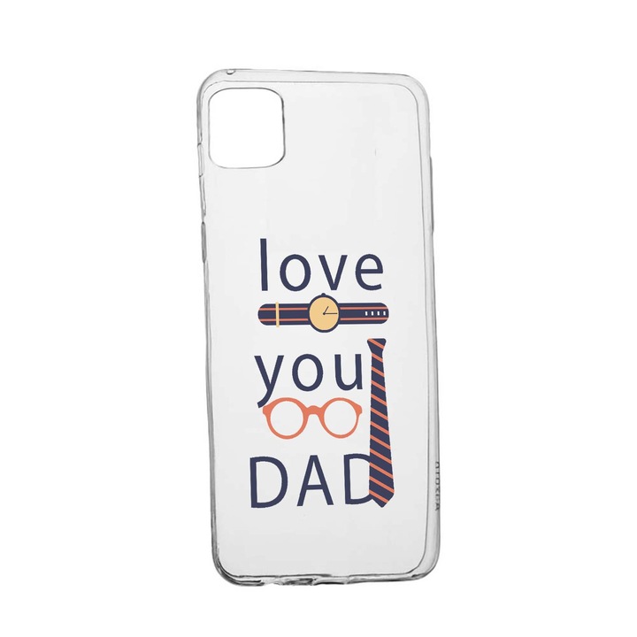 Силиконов калъф, съвместим с Oppo Find X3 Pro, Love You Dad, устойчивост на износване, TR 795