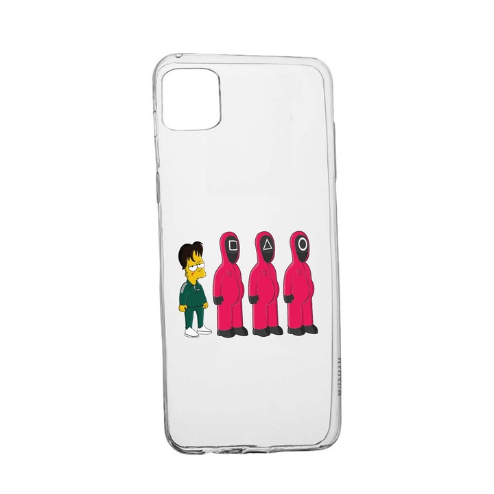 Силиконов калъф, съвместим с Xiaomi 11 Lite 5G NE, Squid Game - Simpson, устойчивост на износване, противоплъзгащ се, 842