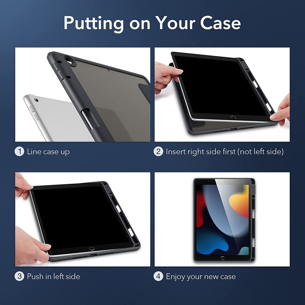 Husa ESR Rebound Hybrid compatibila cu iPad 10.2 inch (2019/2020/2021) Black