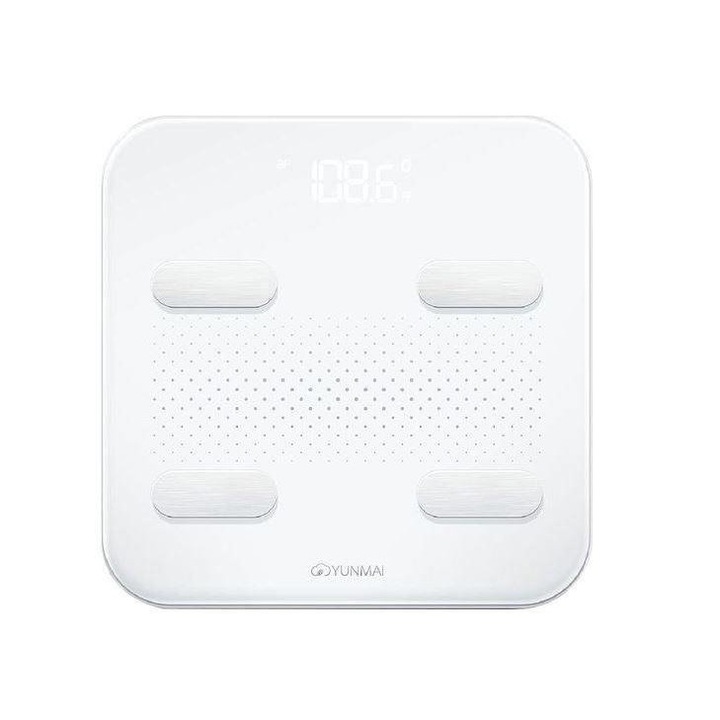 Интелигентна телесна везна, Yunmai S M1805, Бяла, 13 функции, LED дисплей, Bluetooth 4.0, Съвместим с Apple Health, Google Fit, Samsung Health