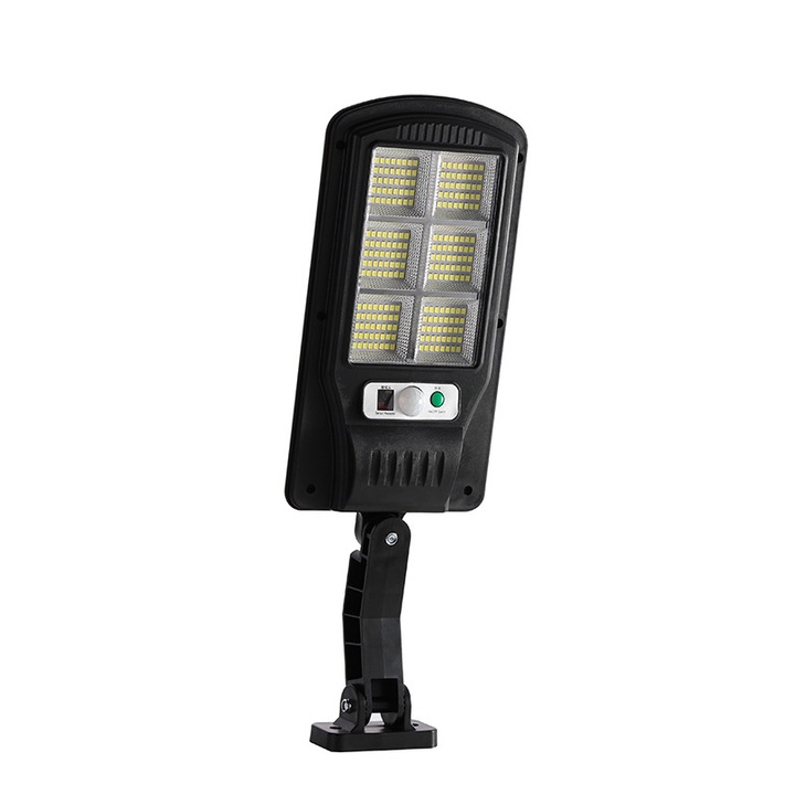 Corp de iluminat stradal cu LED, IP67, Telecomanda, 240 LED-uri, Senzor de miscare, Negru