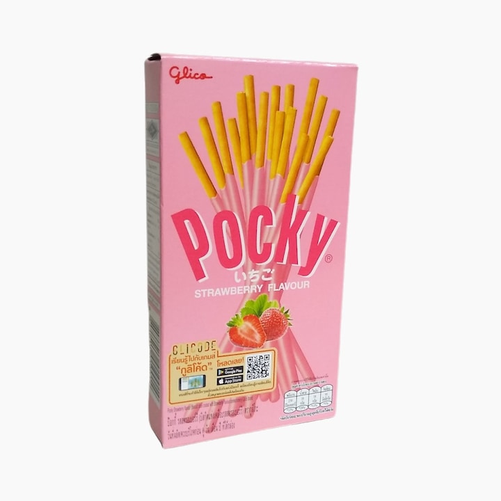 Японски шоколадови пръчици, Pocky, ягода, 47 гр