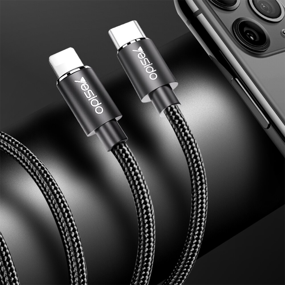 Cablu de Date Type-C la Lightning 18W, 2.4A, 1.2m - Yesido (CA56