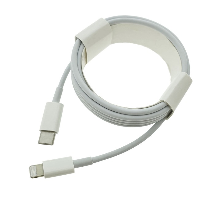 Cablu tip Lightning la USB-C, pentru Apple, A1702, 2m, alb, in blister Alb 2 m