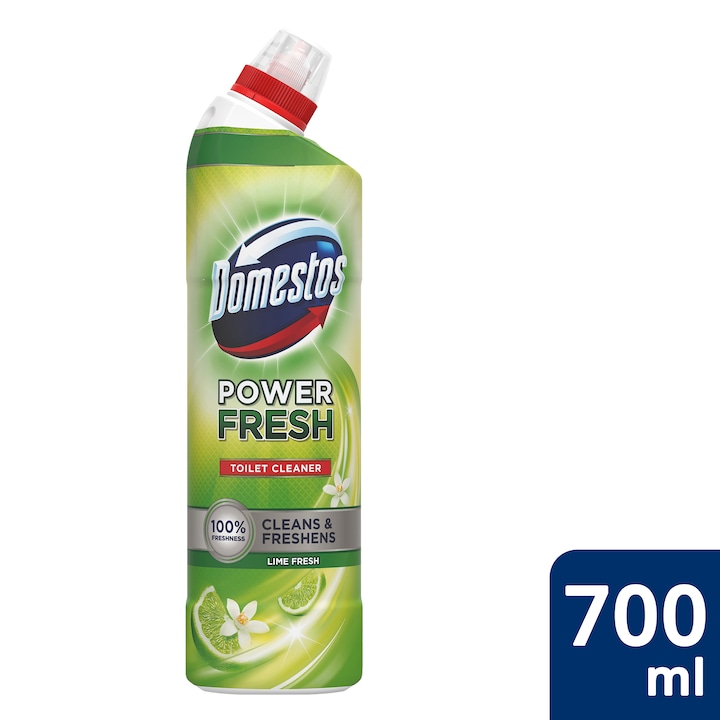 DOMESTOS Total Hygiene WC tisztító gél Lime Fresh, 700ml