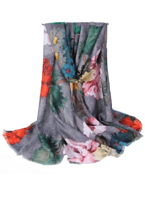 Esarfe dama, Gri/Roz