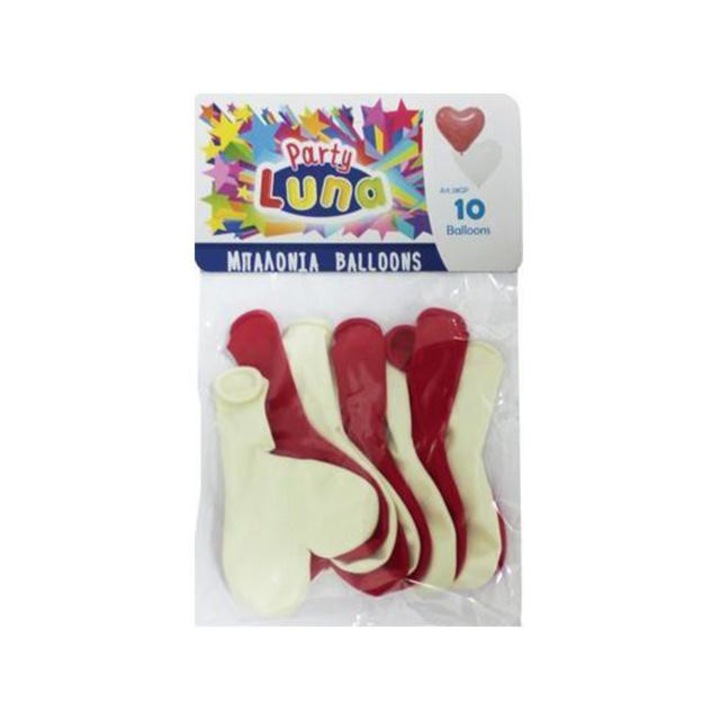 Szív alakú lufik 10db-os csomag