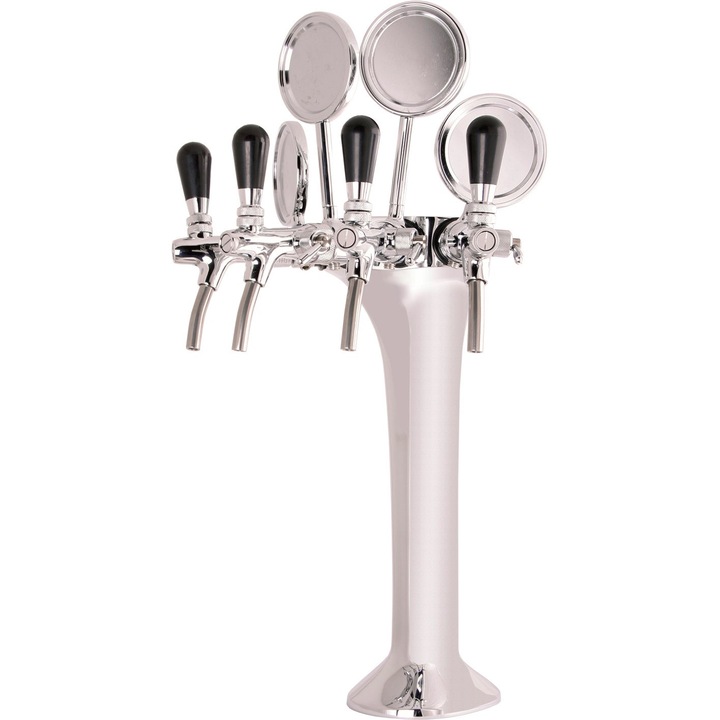 Krómozott sör adagoló oszlop, 4 vezeték, 750 ml