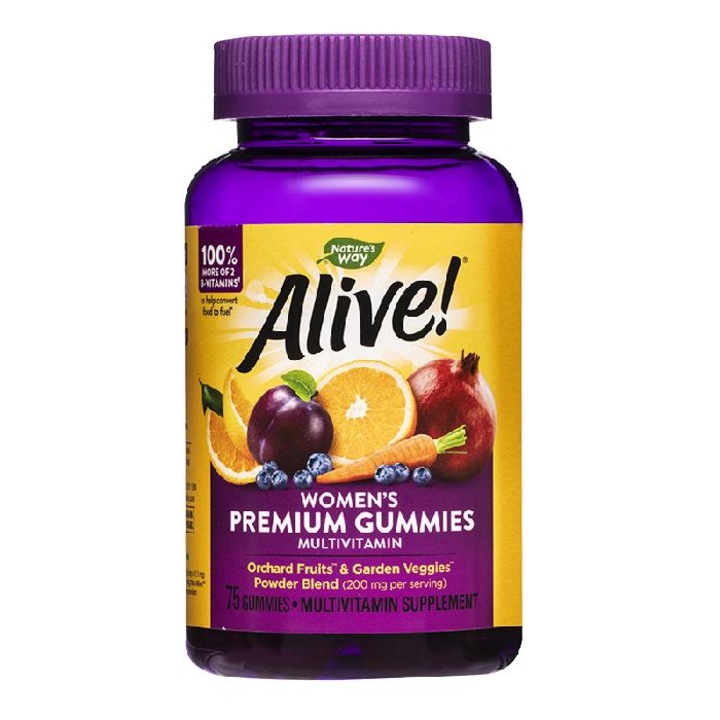 Желирани мултивитамини за жени, NATURES WAY, ALIVE WOMEN, 75 caps