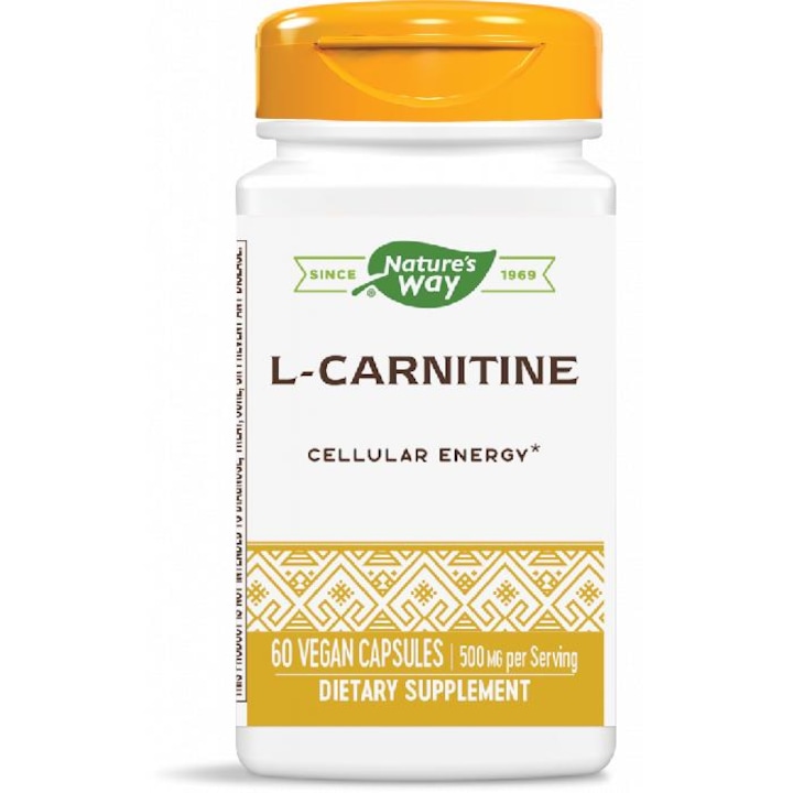 Хранителна добавка, NATURES WAY, L-CARNITINE 500mg, 60 caps