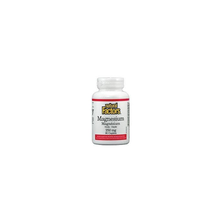 Supliment alimentar, Natural Factors, OXID DE MAGNEZIU, 250 mg, 90 capsule