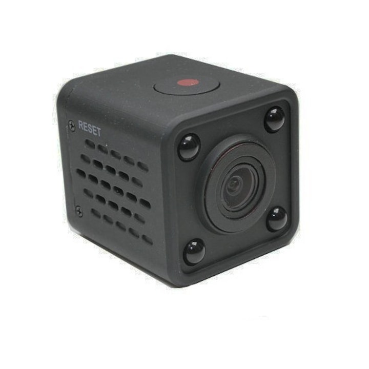 IP megfigyelő kamera Techstar® HDQ9, Super Mini, vezeték nélküli, HD, 720P, MicroSD, mozgásérzékelés, éjszakai látás