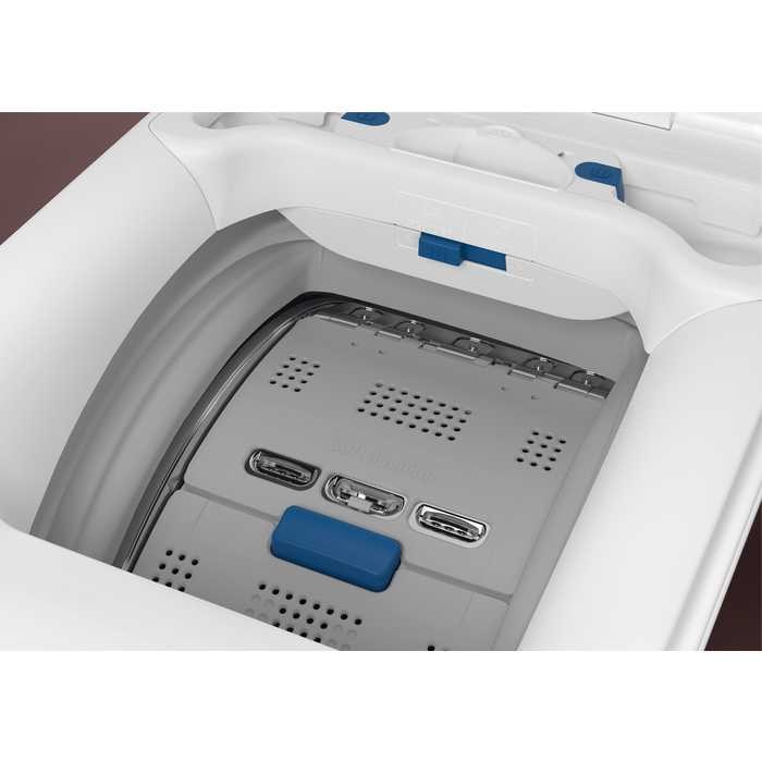 Masina de spalat rufe cu incarcare verticala Electrolux EW7TN3372, 7 kg, 1200 rpm, Clasa C, SteamCare cu EcoSpray, SensiCare, Motor Inverter cu Magnet Permanent, SoftOpening, Alb