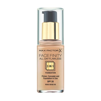 Fond de ten Max Factor Facefinity All Day Flawless 3-in-1 065 Rose Beige SPF 20, 30 ml Fond de ten Max Factor Facefinity All Day Flawless 3-in-1 065 Rose Beige SPF 20, 30 ml