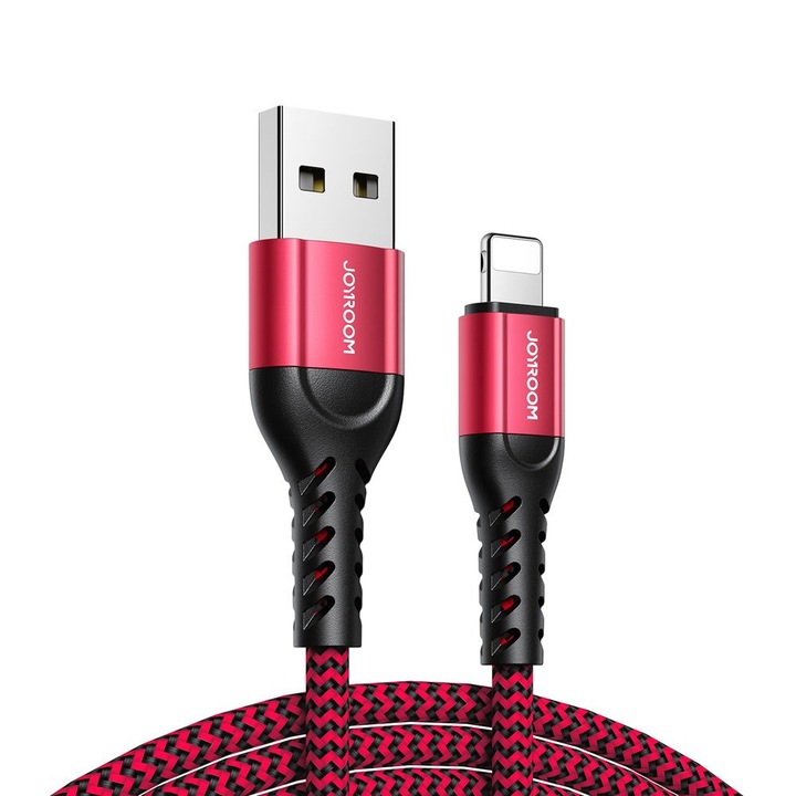 Joyroom N10 King Kong adatkábel szett 3 x USB- Lightning kábel 0.25m + 1.2m + 2m piros