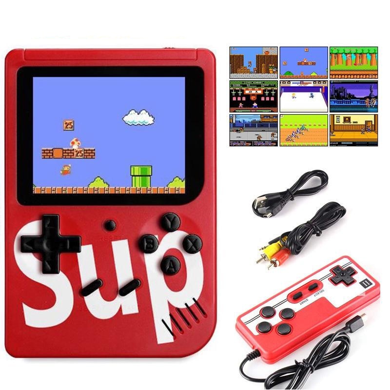 Mini consola retro Pyramid®, 400 de jocuri, controller inclus, portabila, iesire AV, display 3inch, rosu, GAMEBOY2