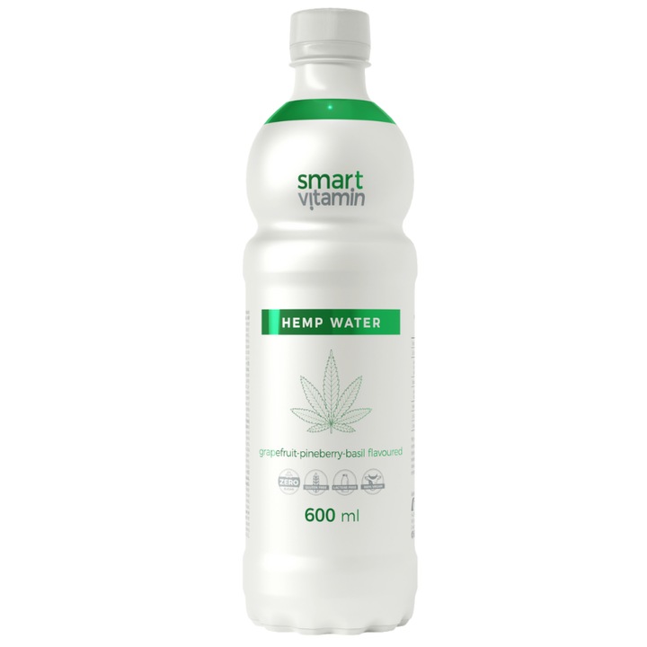 Smart Vitamin Hemp Water - Grapefruit-eper-bazsalikom 0,6 L (12 db)