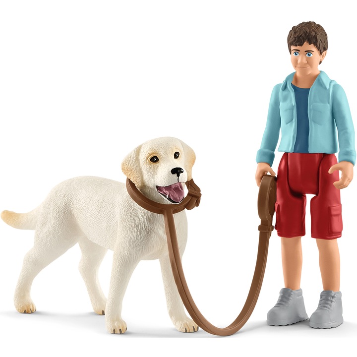 Set figurine Schleich, Farm World, Plimbati-va cu labrador retriever