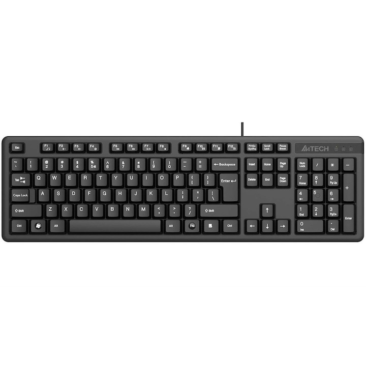 Клавиатура A4TECH KK-3, Черен, USB