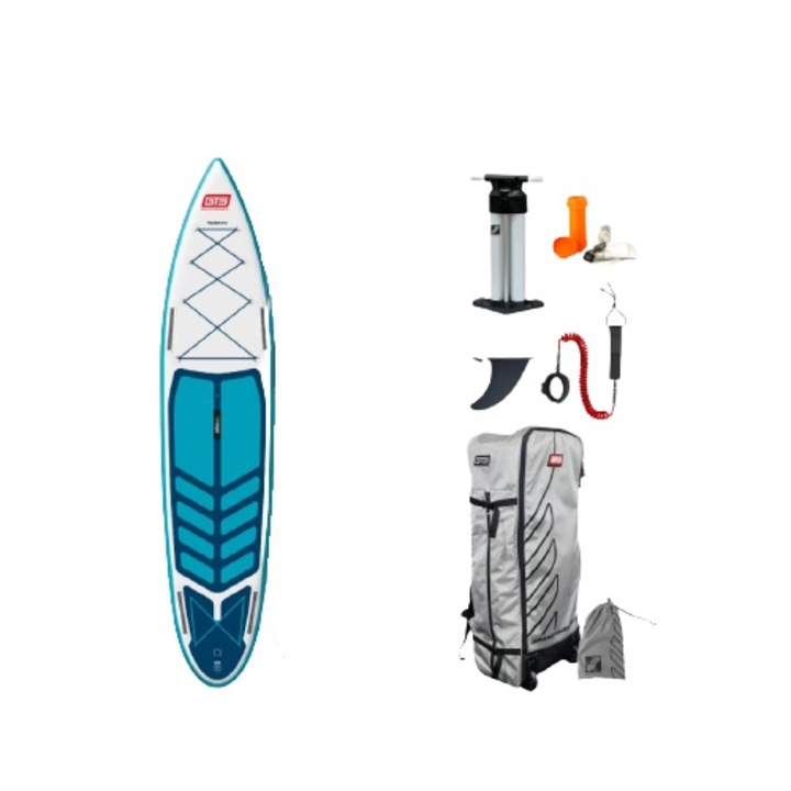 Set placa de surf Touring, GTS grandtoursports, stand up paddle, gonflabila, albastru, 12.6 x 32.5"