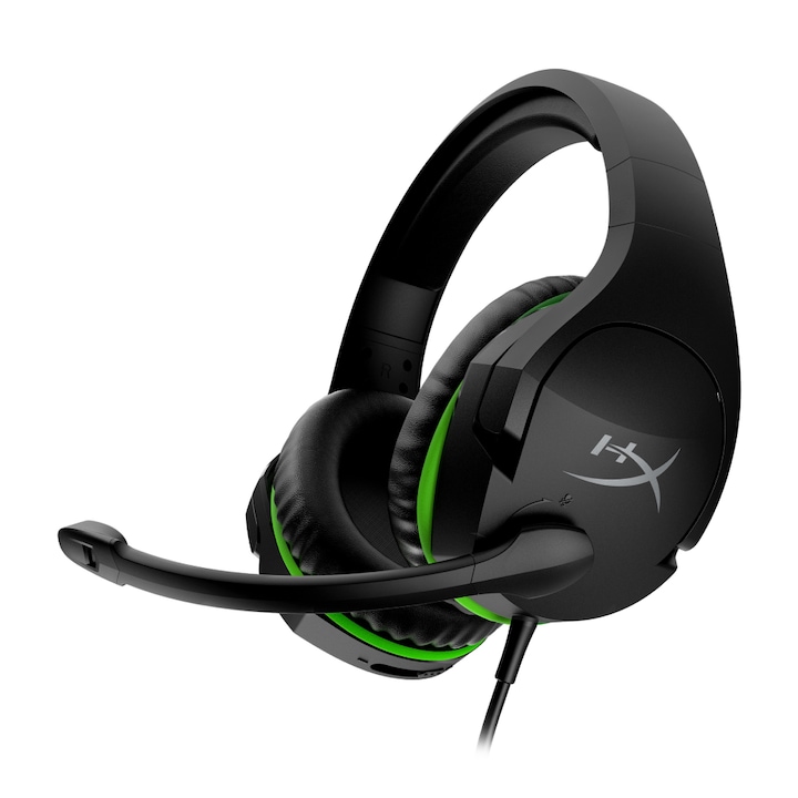 Слушалки Gaming HyperX CloudX Stinger, Съвместимост с PC/Xbox One/Xbox Series X|S, Черен/Зелен
