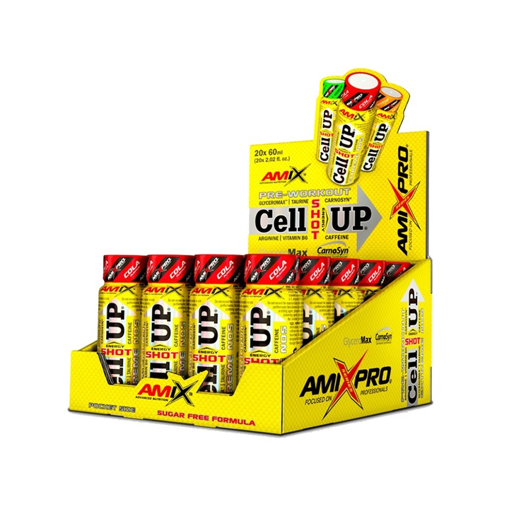 Set 20 fiole, Amix, Pre Workout Cellup Shot Cola, 20x60 ml
