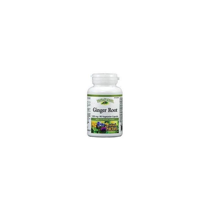 Хранителна добавка NATURAL FACTORS, GINGER ROOT 1200mg, 90 капсули