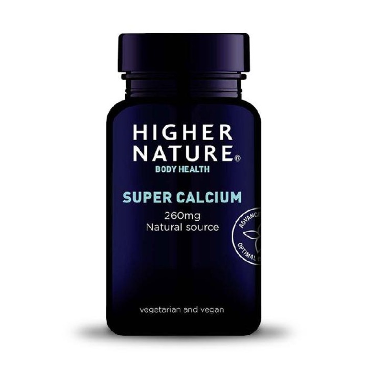 Хранителна добавка за здрави кости и зъби, HIGHER NATURE, 90 caps, SUPER CALCIUM 260 mg