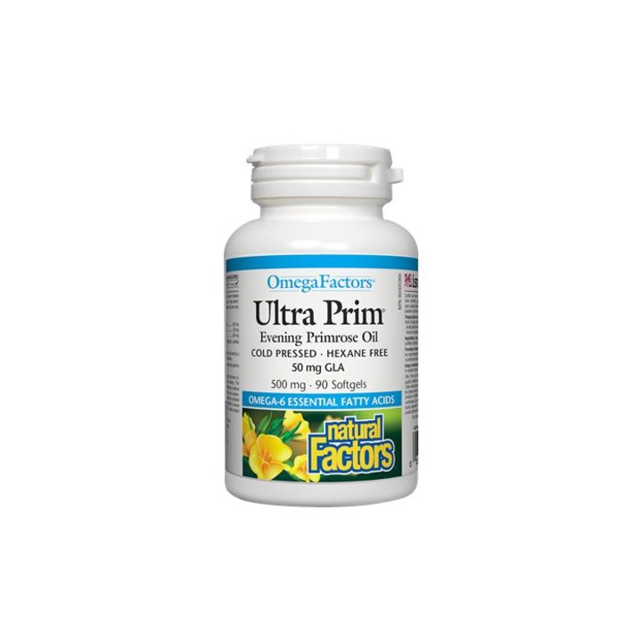 Хранителна добавка NATURAL FACTORS, ULTRA PRIM 500mg, 90 капсули