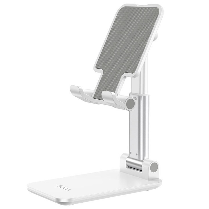 Сгъваема поставка за бюро Hoco PH29A Carry Folding Desktop Stand, за мобилни устройства с ширина до 10 инча, бял